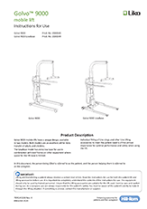 Liko Golvo 9000 User Instructions